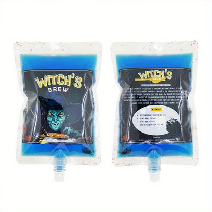 20pcs 350ml Halloween Drink Bags Jelly Spout Pouches Children's Drink Straw Bag Holidays Party Supply Blood Bags