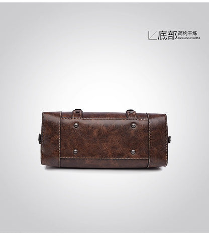 retro style women's handbag simple PU versatile shoulder bag for women large-capacity tote bag lady commuting crossbody bag