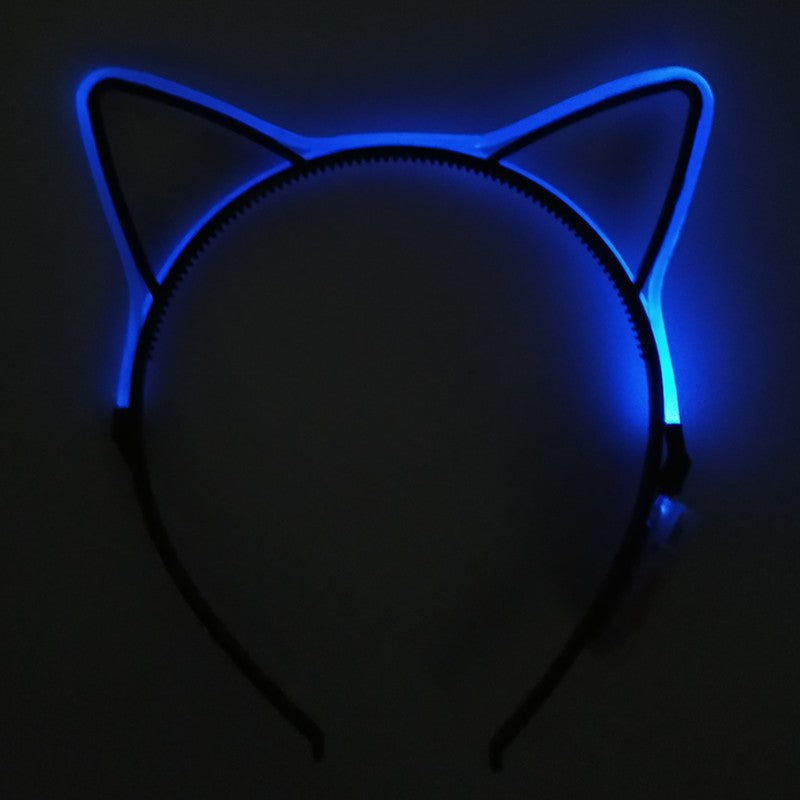 Luminous Cat Ears LED Hair Band Kawaii Accessories Cosplay Supplies Glowing Colorful Headband For Birthday Christmas