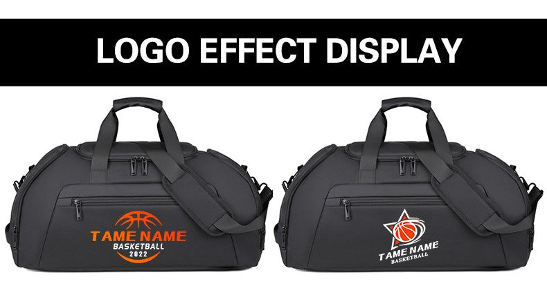 Custom logo large capacity travel bag for men waterproof sports outdoor travel bag print name hand luggage backpack with shoes