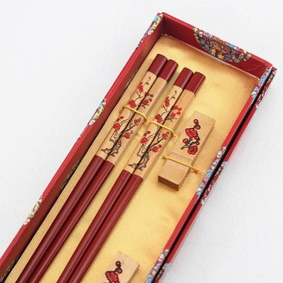 Hashis de madeira 2 pares com descanso características chinesas China Affairs apresenta melhor presente pauzinhos lembrança