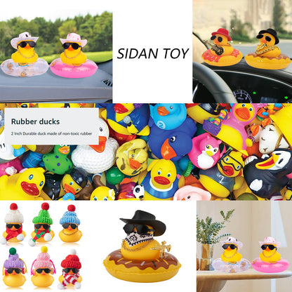 2/6/12PC Christmas Rubber Ducks, Rubber Ducky Toys Cute Holiday Rubber Ducks Ducking for Holiday Celebrations Party