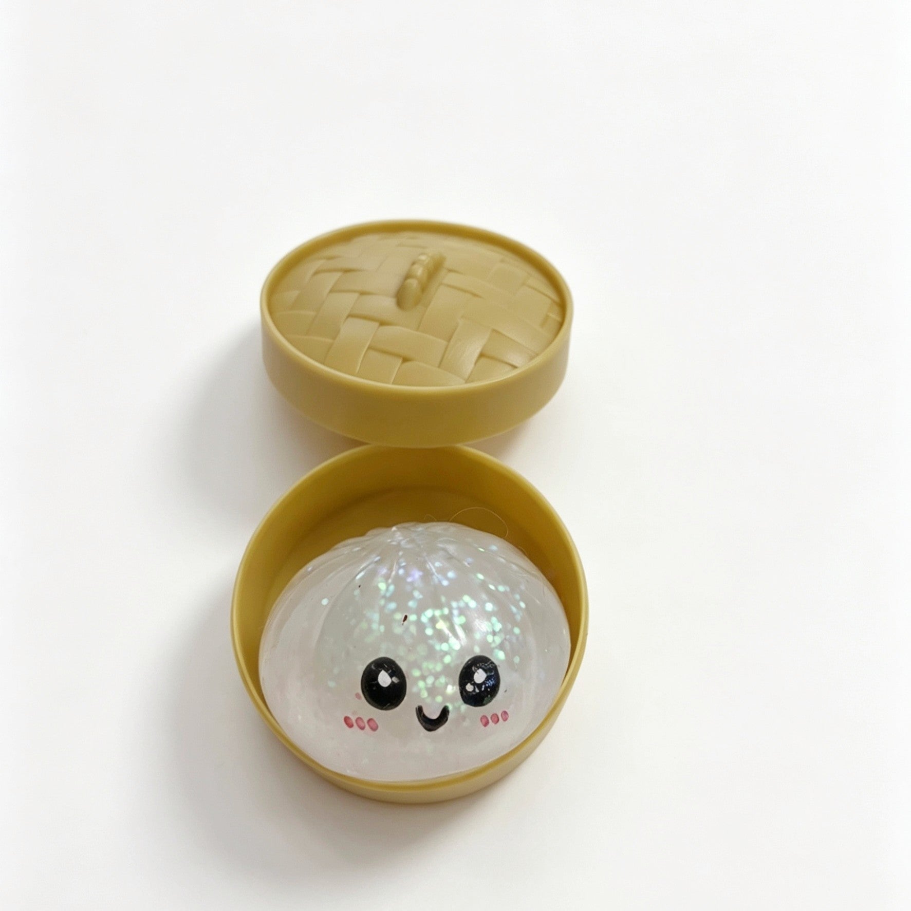 1PC Colorful Simulation Dumpling Squishy Stress Balls with Steamer, Birthday Gifts, Office?Party Gift