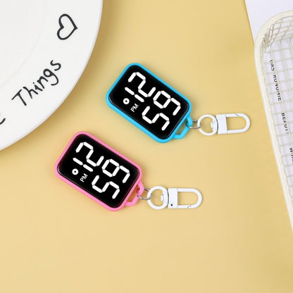1/4/5 pcs Electronic Pocket Watch LED Keychain Nurse Pocket Watch Digital Watch for Student Backpacks Keys Pendant Timepiece