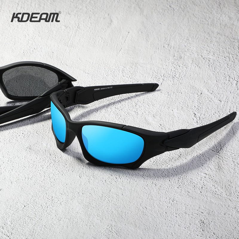 KDEAM Óculos de Sol Polarizados para Esportes ao Ar Livre Masculino Armação Curva Lente Resistente a Estresse Óculos de Sol Feminino KD0623