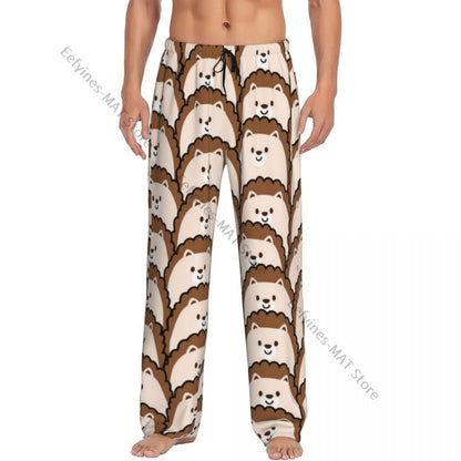 Cute Hedgehog Mens Pajamas Pyjamas Pants Lounge Pants Sleep Bottoms