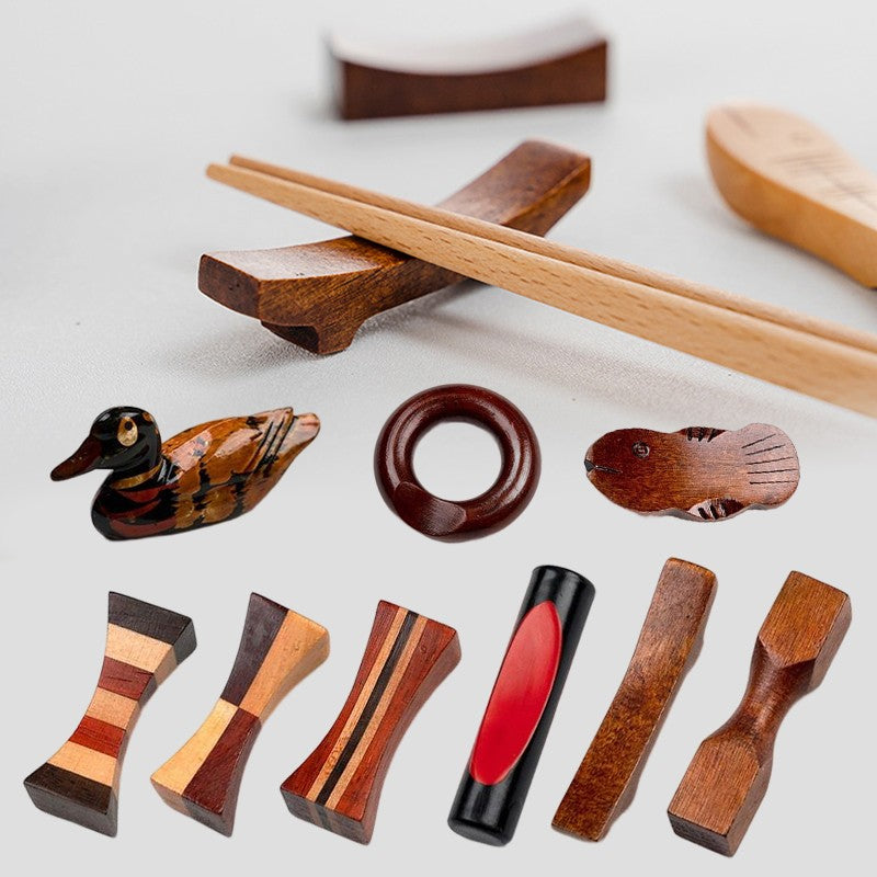 Descanso de hashis estilo japonês, suporte de madeira para colher e hashis, prateleira decorativa, acessórios para mesa de jantar ????