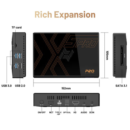 Kinhank Super Console X5 PRO Retro Video Game Consoles Plug and Play 320G/4T with 10000+ Games for PS2/WII/SS/DC/N64/MAME