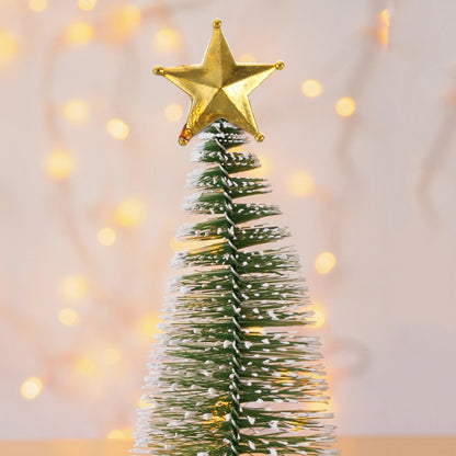 50Pcs Golden Star Christmas Tree Topper Mini Treetop Decor Elegant Holiday Party Decoration Festive Tree Adornment Xmas Star