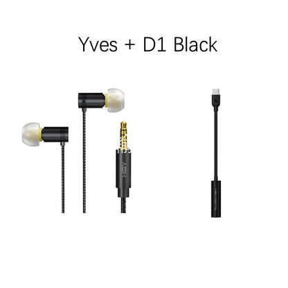 Fone de ouvido HiFi HiBy Yves 6mm Micro-dinâmico banhado a titânio, Driver de alta magneticidade, Câmara de baixa ressonância, Isolamento de ruído, Amigável à pele