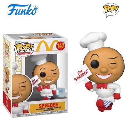 McDonald's Series Boneco de Ação Original Funko Pop Hambúrguer Batatas Fritas Speenee Grimace Brinquedos de Coleção Edição Limitada Presentes