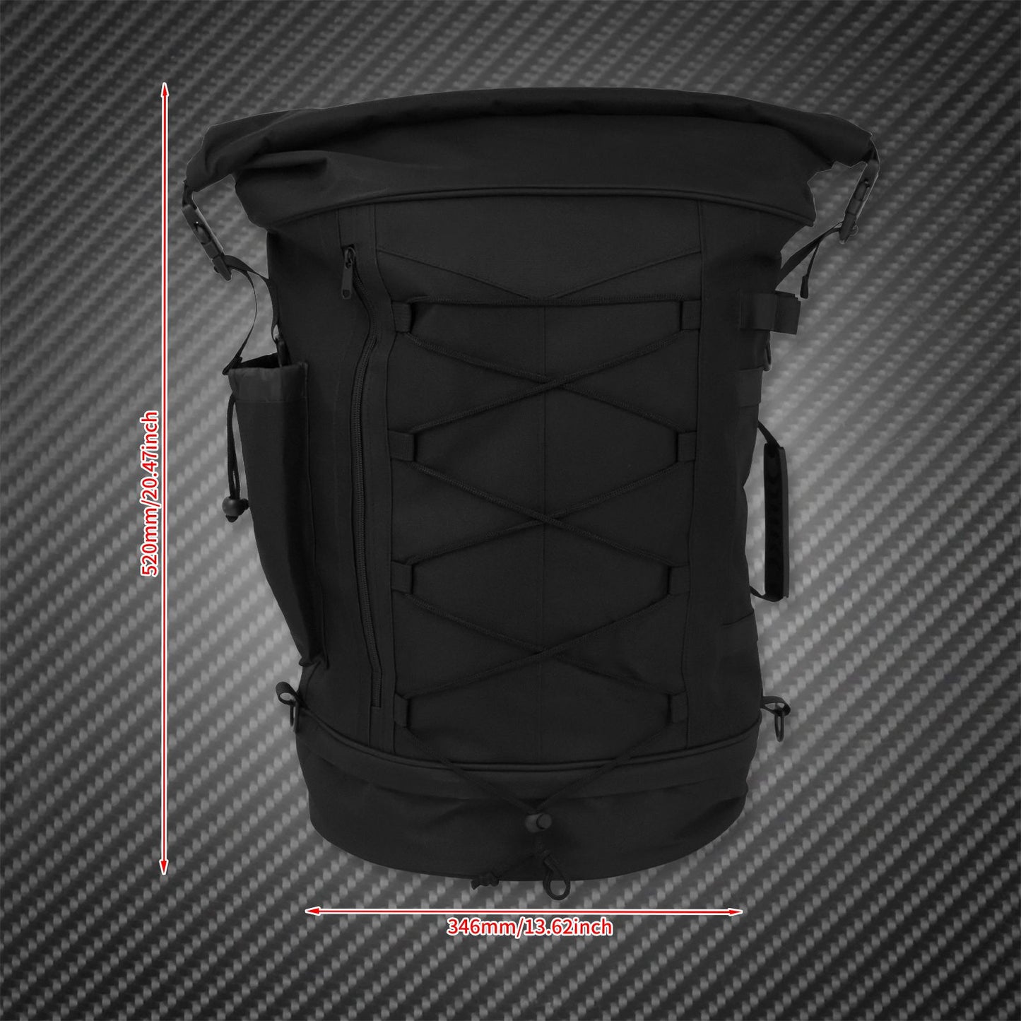 Mochila Universal para Motocicleta, Alforje, Sissy Bar, Encosto, Bolsa de Bagagem Traseira, Mochila Multifuncional para Exterior com Alças