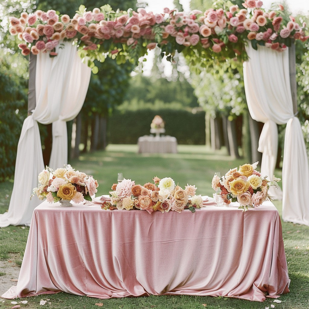 1 PC Luxury Velvet Rectangular Tablecloth Soft And Durable, Elegant Table Setting, Wedding Party, Christmas, Themed Party