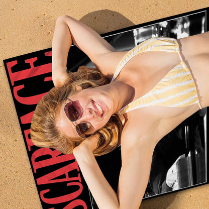 Classic Movie Scarface Bath Towel Microfiber Soft Water Absorbing Breathable For Girl Kids Decorative Cartoon Beach Towel