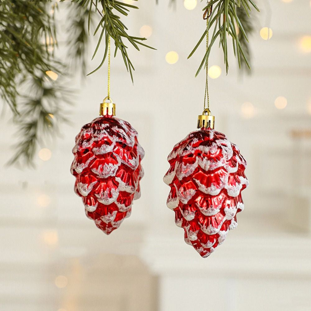 2PCS Red&white Christmas Hanging Decoration Plastic Santa Clause Xmas Ornament Ball Festival Camera Owl Xmas Baubles