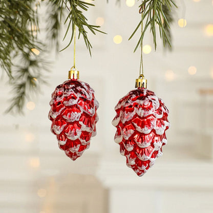 2PCS Red&white Christmas Hanging Decoration Plastic Santa Clause Xmas Ornament Ball Festival Camera Owl Xmas Baubles
