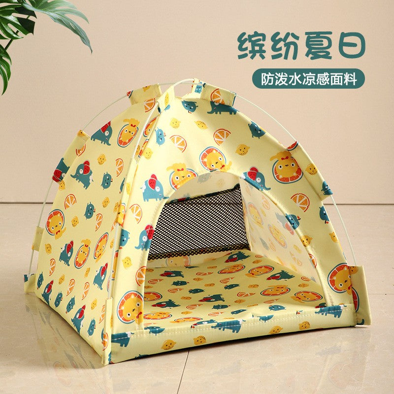 Cama Toca para Pets Removível Sofá Cesta para Gatos de Lona Casa Semiaberta para Gatos Toca Caverna para Cães Cama para Gatos para Decoração de Quarto Suprimentos para Pets