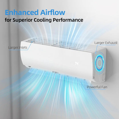 12000BTU Mini Split Air Conditioner & Heater with Inverter, 19 SEER2 115V Energy Saving AC Unit Cools Rooms