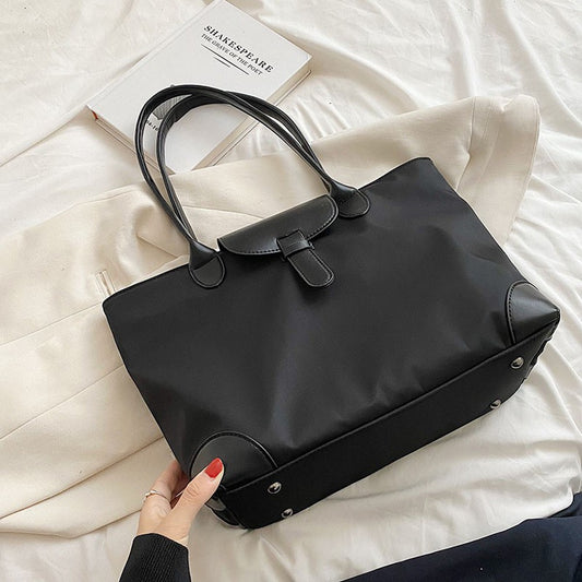 New high-capacity women's bag, fashionable and casual nylon handbag, mommy shopping bag, commuting bag, one shoulder tote bag