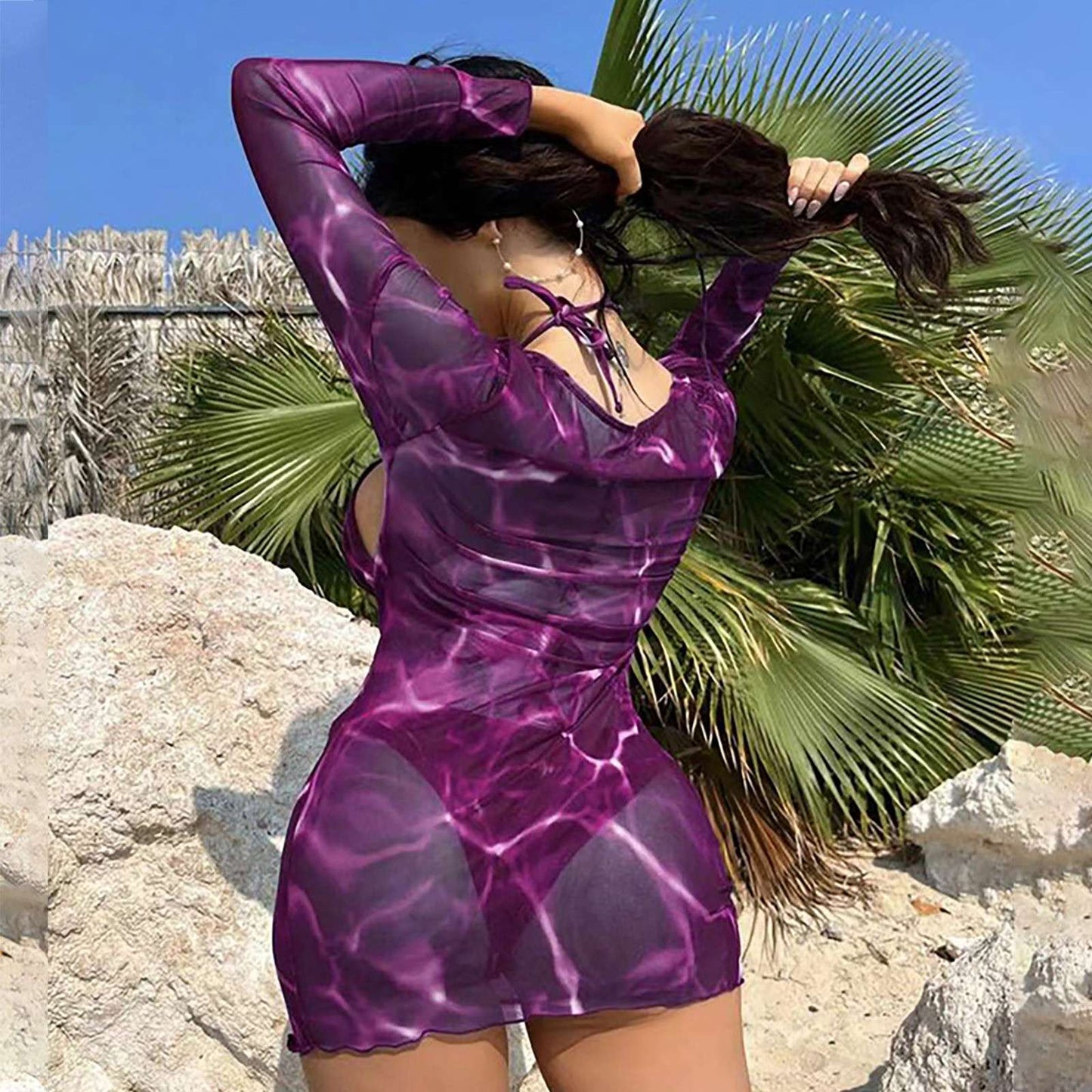 Swimwear Woman 2025 European And New 2025 Bikini Foreign Trade Swimsuit Three Piece Set Long Skirt Split Monokini ropa de mujer