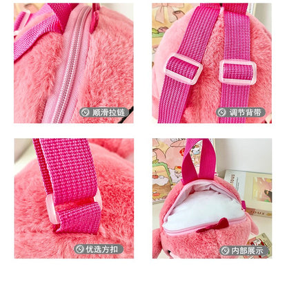 Kawaii Disney Stitch Bag Plush Backpack Bagpack Double Shoulder Crossbody Bag Storage Pouch Plushie Anime Toy Gift for Girls