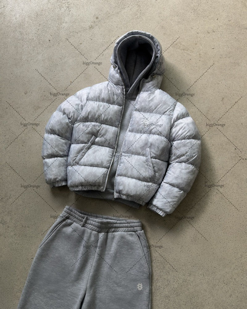 2025 High Street Harajuku Fashion Waterproof Zipper Hooded Jacket Men Streetwear Retro Camouflage Embroidered Warm Coat Women