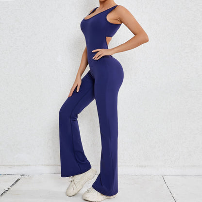 Sexy Back V Yoga Jumpsuit Women Women Sports Jumpsuit Fitness Rompers Training Yoga Suit Sportswear Stretch Workout Bodysuits