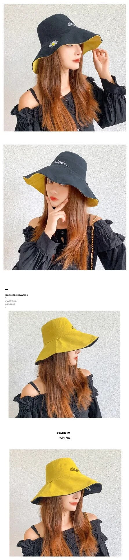 Summer 2024 New Sunshade And Sunscreen Bucket Hat Korean Version Large Brim Outdoor Fashion Neck Hat