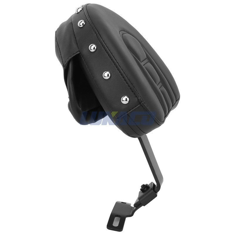 Motorcycle Adjustable Driver Rider Backrest Plug In Sissy Bar Seat Cushion Moto Pad For Harley Fatboy Heritage Softail 2007-2017
