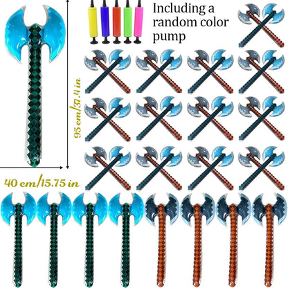 12-72Pcs Inflatable Weapons for Kids Pixel Diamond Swords Inflatable Sword for Theme Party Birthday Halloween Party Cosplay