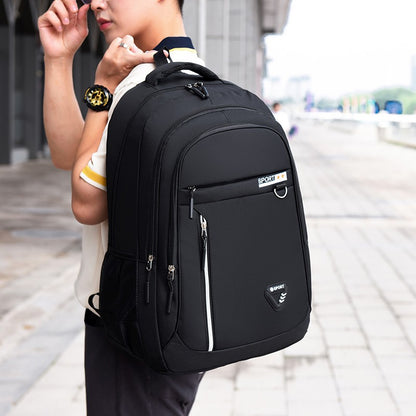 Mochila masculina - grande capacidade, alças ajustáveis, múltiplos compartimentos, adequada para escola, viagens e trabalho, casual