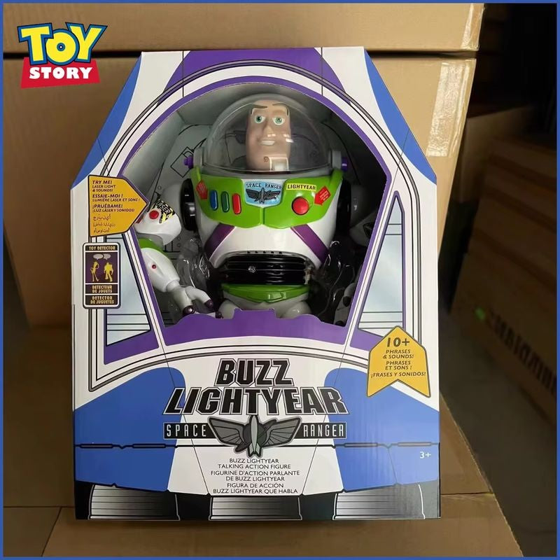30cm Toy Story Buzz Lightyear Nave Espacial Modelo de Som Boneco Colecionável Buzz Lightyear Presente de Aniversário para Crianças