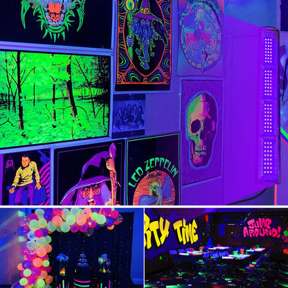 UV Black Light Lamp UV Floodlight With Magnetic LED Indoor Decor Party Atmosphere Table Lamp UV Light Halloween Party