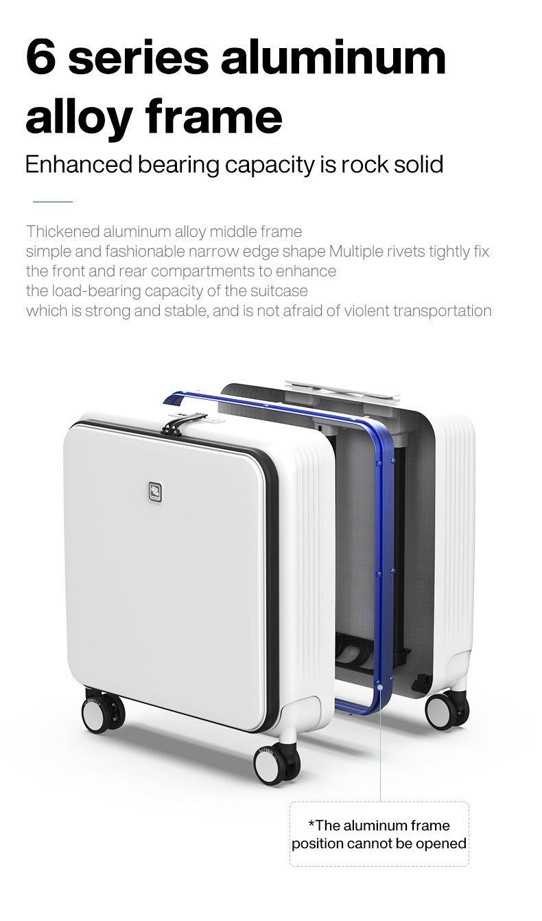 Hanke New Design Luggage Business Travel Suitcase Carry On Boarding Cabin Trolley Case PC Material Rolling Spinner Wheels
