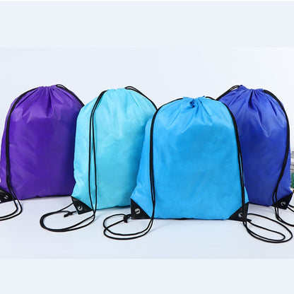 20/50Pcs Custom Bag Printing Logo Schoolbag Promotional Outdoor Casual Gym Sport Waterproof Advertising Bag Drawstring Backpack