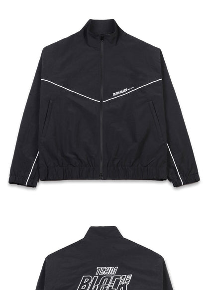 Jinx Team Black Jacket Unisex Windbreaker Sports Coat Men Women Loose Track Activewear Long Sleeve Top Embroidery Y2k Outerwears