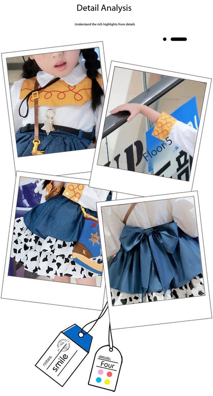 une 1st DayToy Woody, Jessie, and Buzz Lightyear Cosplay Dresses, Halloween Carnival Stage Performance Costumes, Lolita
