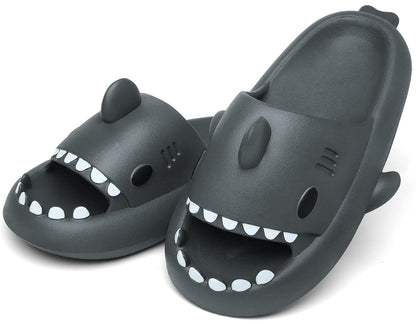 KIDMI New Men's and Women's Shark Slides Cloud Slippers Summer Open Toe Slide Sandals Casual Anti-Slip Beach Pool Shower Shoes