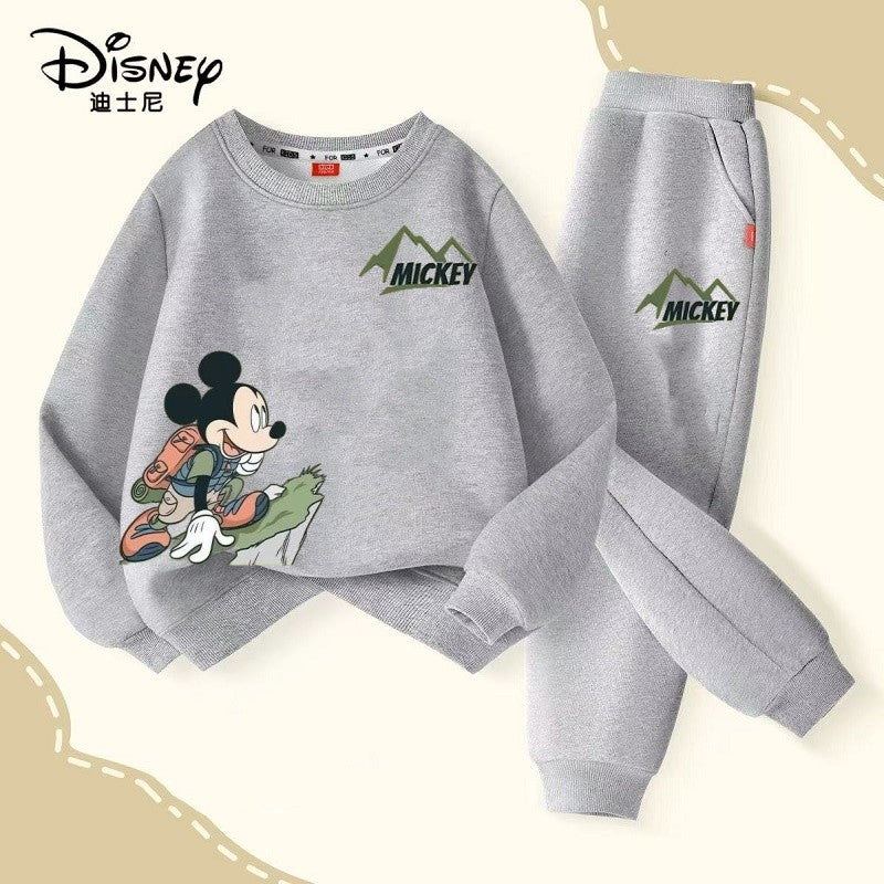 Autumn Baby Girls Boys Clothes Set Children Disney Mickey Printing Sweatshirt Top and Pants Bottom 2Pieces Suit Cotton Tracksuit