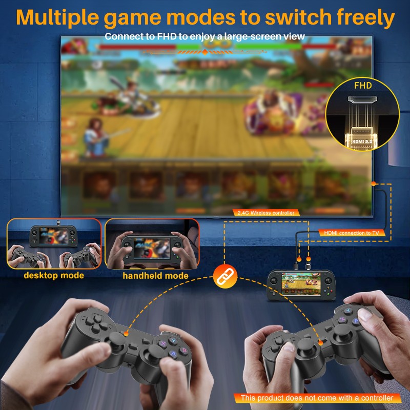 Portable Retro Game Console SF3100 With 4.5" IPS HD Screen,3000mAh Battery.Handheld Video Game Console Support 14 Emulators