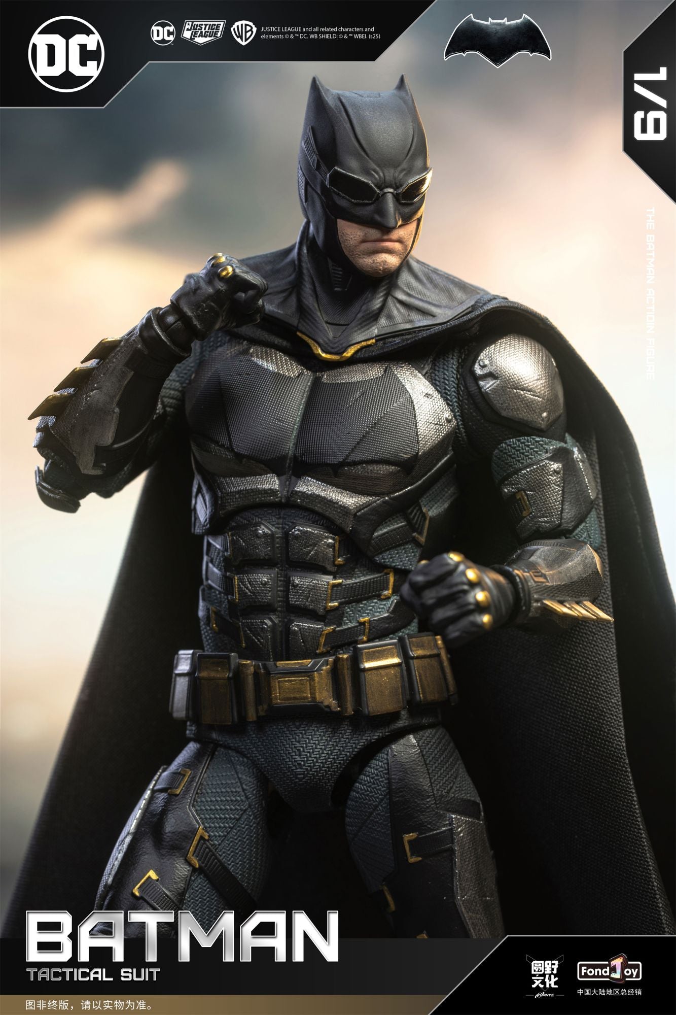 1/9 Original Fondjoy Bruce Wayne Batman Liga da Justiça Traje Tático Boneco de Ação Filme Zack Snyder's Detective Comics Brinquedos