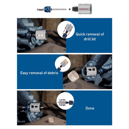 Serra Copo de Cobalto BOSCH 51mm, Cortador de Furos Multiuso para Metal, Madeira, Plástico, Compatível com Furadeira/Parafusadeira de Impacto