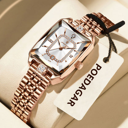 POEDAGAR Luxury Brand Ladies Wristwatch Waterproof Stainless Steel Date Women Watch Casual Fashion Quartz Women’s Watches Reloj