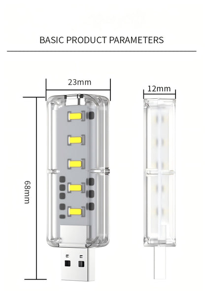 10LEDs USB Touch Dimming Night Light 5V Portable 3000K/6500K Bulb for Bedroom Study PC Laptop Mobile Power Bank Plug in Lighting