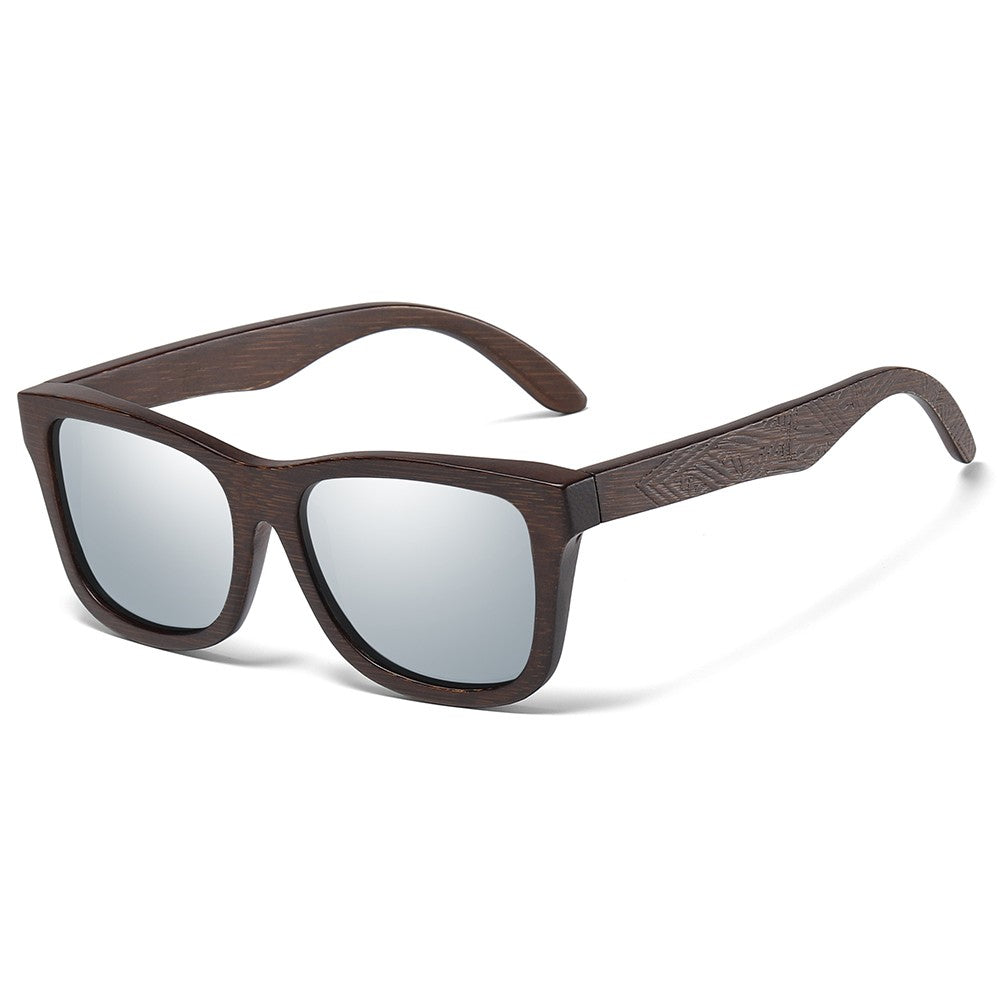 Óculos De Sol GM De Madeira De Bambu Natural Feitos À Mão Polarizados Lentes Com Revestimento Espelhado Com Caixa De Presente