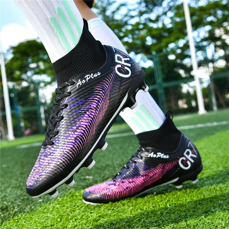 2025 New Football Shoes Society Soccer Cleats Long Nails Soccer Boot Non-slip Training Sneaker Artificial Quality Grass Footwear