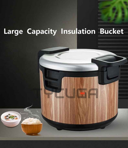 Panela Elétrica de Aquecimento de Arroz Panela de Capacidade Grande Recipiente de Alimentos com Isolamento Térmico Forro Interno Antiaderente Eletrodomésticos de Cozinha 19L/32L