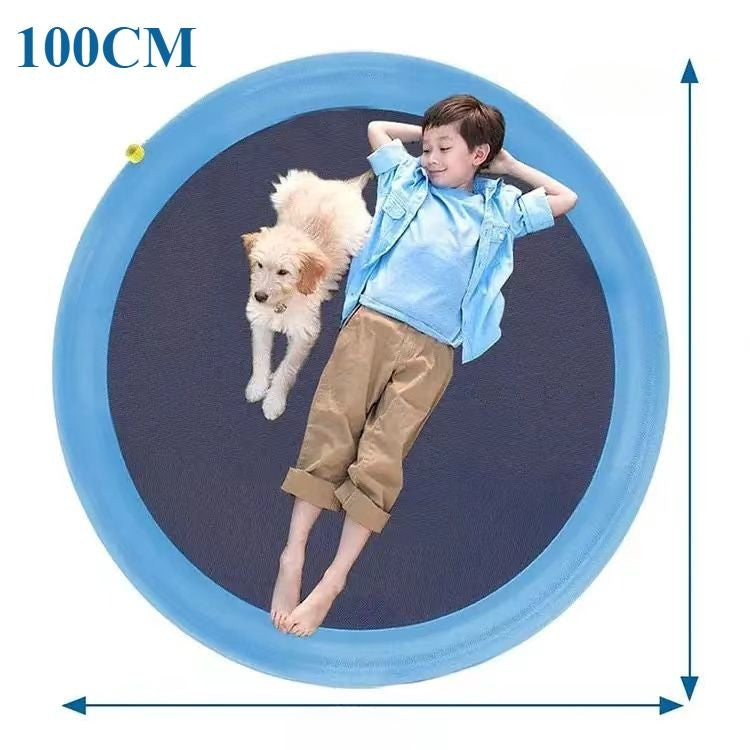 Piscina Inflável para Cães Tapete Aspersor para Cães Tapete de Resfriamento para Cães Brinquedo Interativo para Cães Chafariz Almofada de Aspersão para Animais de Estimação