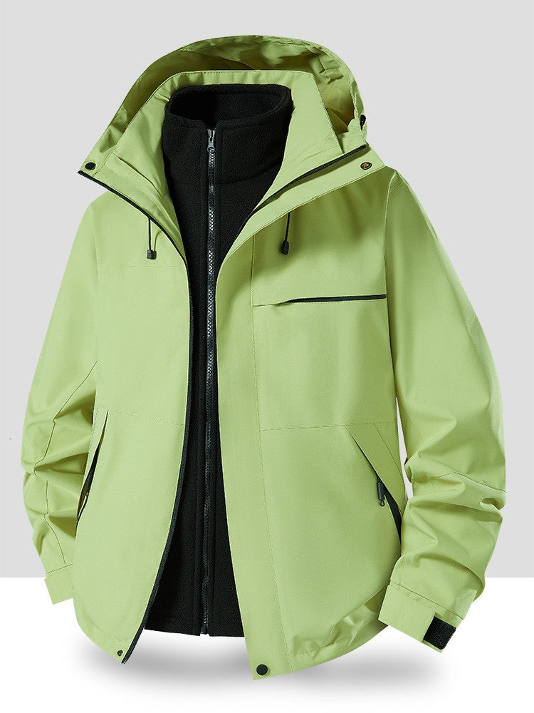 Hiking Jacket Waterproof Women Men 3 in 1 Two-Piece Detachable Windproof Waterproof Mountaineering Ski Jackets Men 2025 New