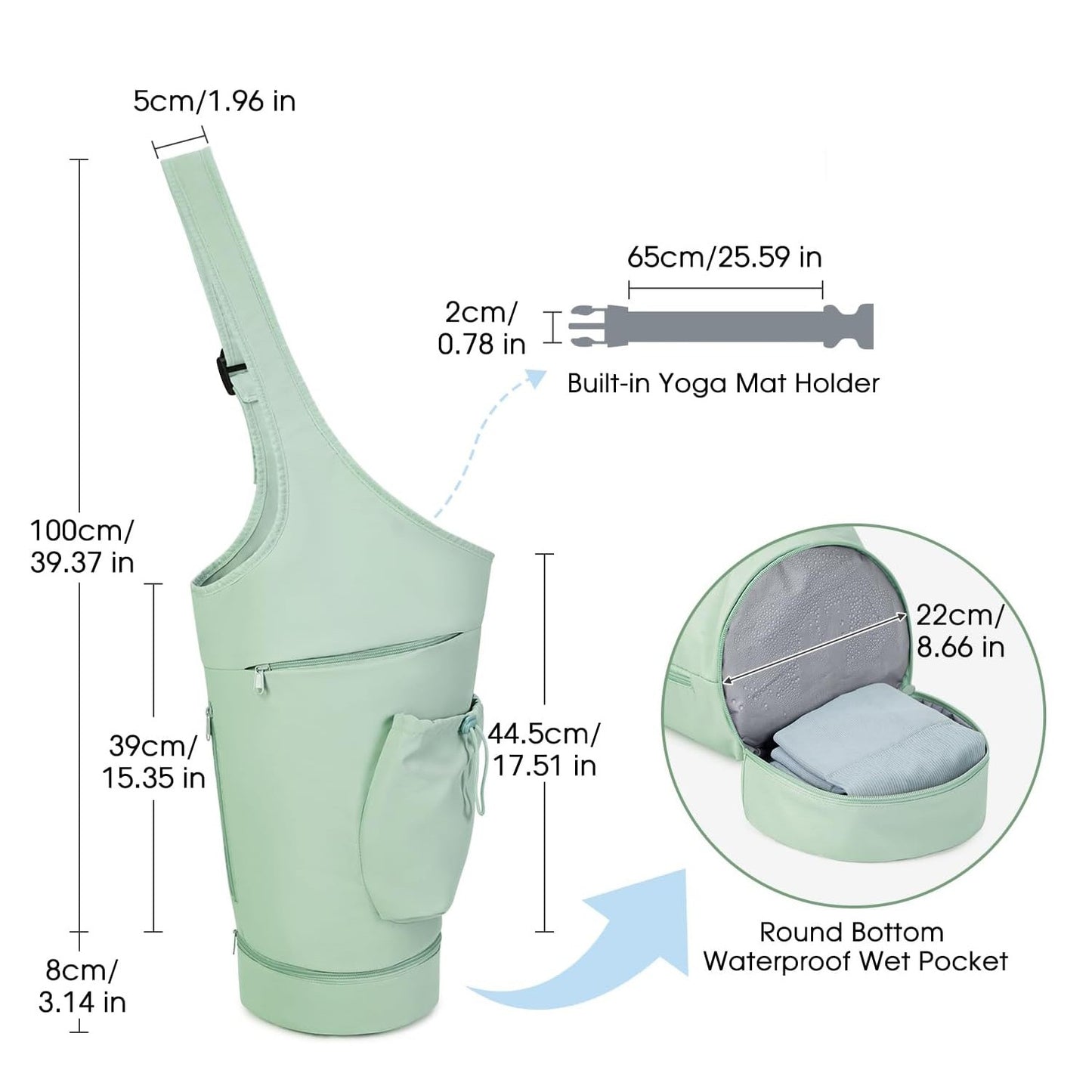 Yoga Mat Bag ?arrier - Multi-Functional Yoga Mat Carrier Bag with Water Bottle Pocket - Versatile Gym Yoga Mat Bags for Women